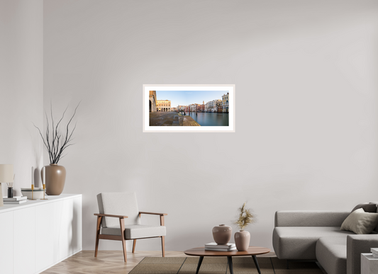 88,5 x 40 cm, Tirage Fine Art 30×40 cm — Passe-partout — Cadre Venise au fil du temps - Lumière sur le Grand Canal