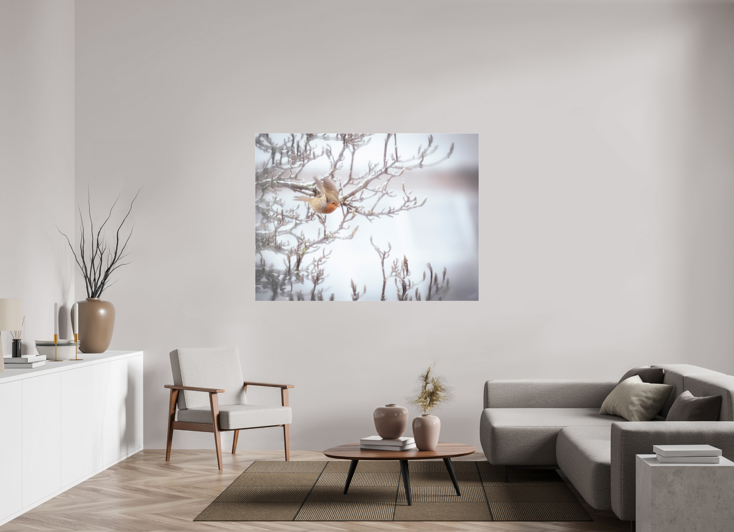 160 x 120 cm, Tirage couleur sur support solide en aluminium, recouvert d’une protection transparente (plexiglas). L'envol