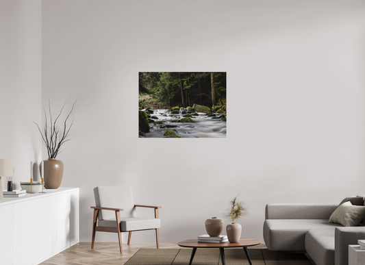 100 x 75 cm, Impression directe couleur ou noir et blanc sur plaque d'aluminium (Solidité-Durabilité) Retour aux sources-La Semène-Rhône Alpes-France