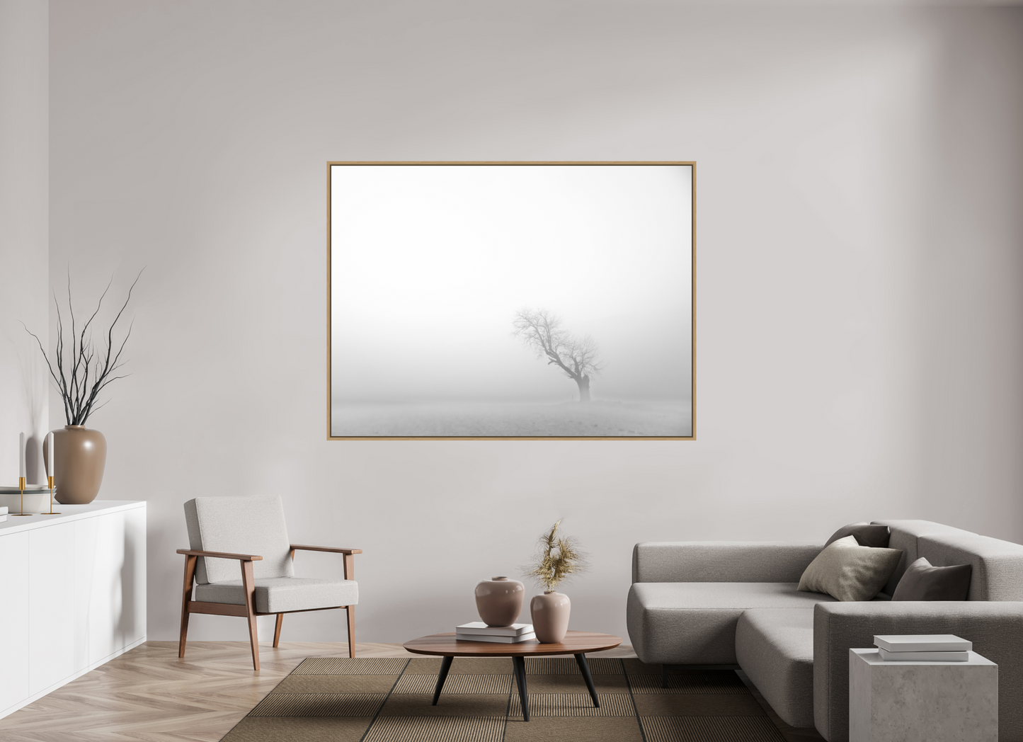 180 x 135 cm, Impression sur support rigide (Forex) avec cadre élégant type “caisse américaine” Solitaire