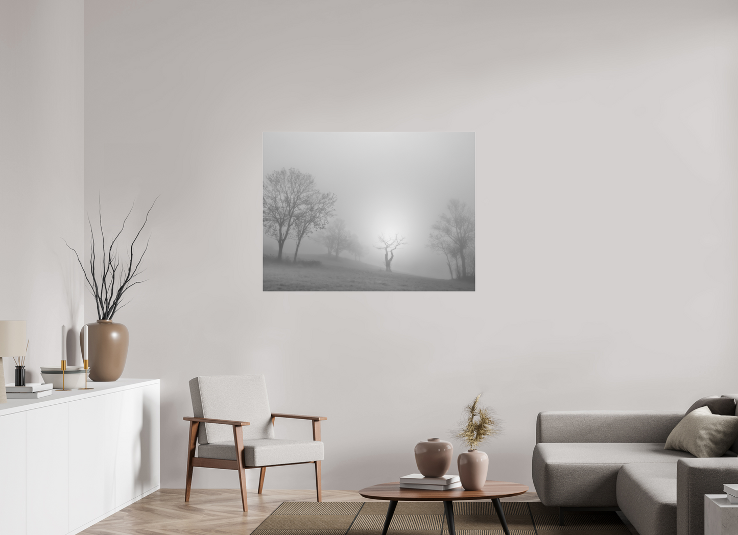 120 x 90 cm, Tirage noir et blanc sur plaque alu, avec une protection en plexiglass (durabilité-profondeur) L'ancêtre