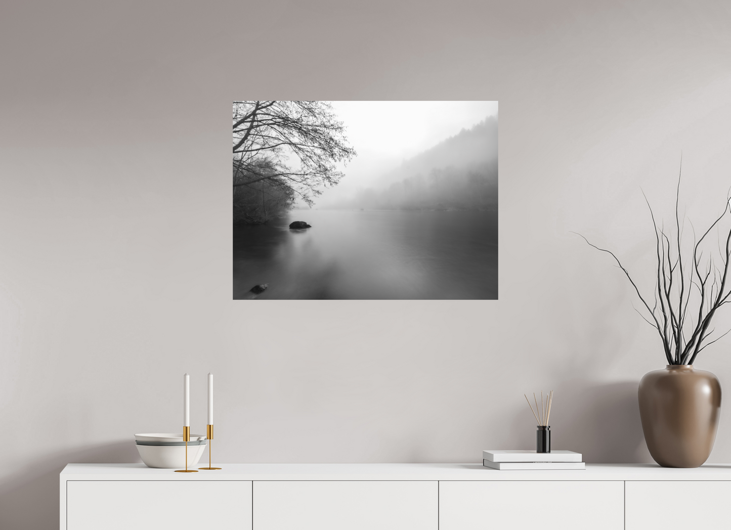 80 x 60 cm, 6- Impression directe couleur ou noir et blanc sur Alu Dibond + système de fixation Winter #12 - Hiver #12