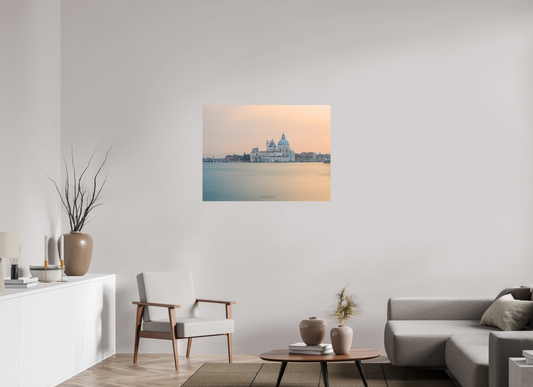 100 x 75 cm, Impression directe couleur ou noir et blanc sur plaque d'aluminium (Solidité-Durabilité) Venise, souffle de lumière sur la Salute