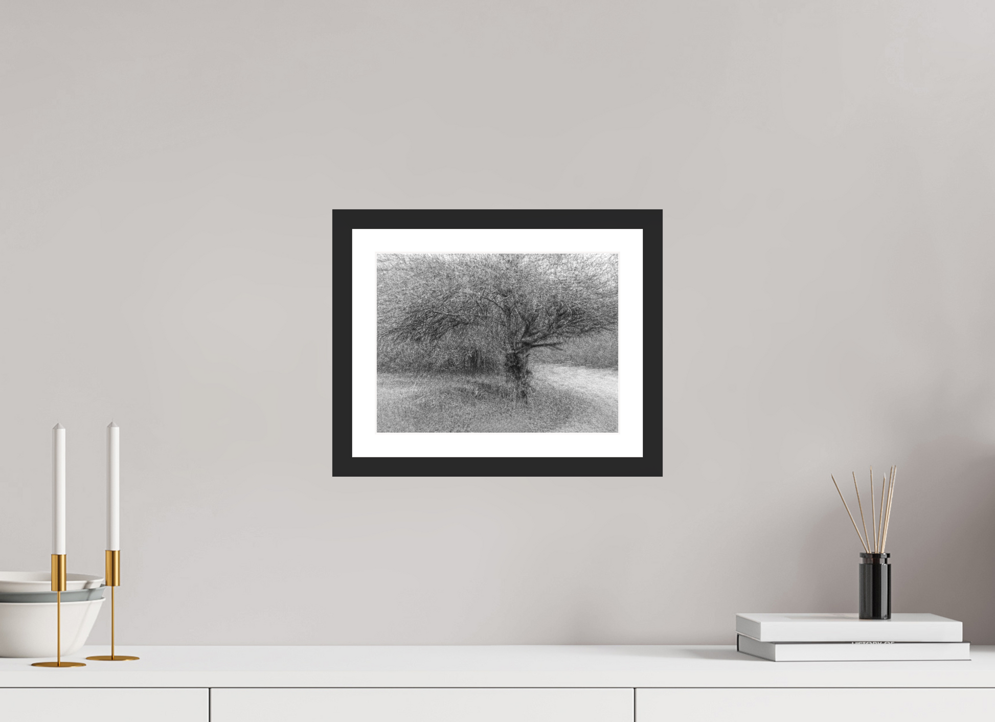 28 x 21 cm, 4- Tirage noir et blanc papier baryté + p.p + cadre Dreamlike vision #13 - Vision onirique #13