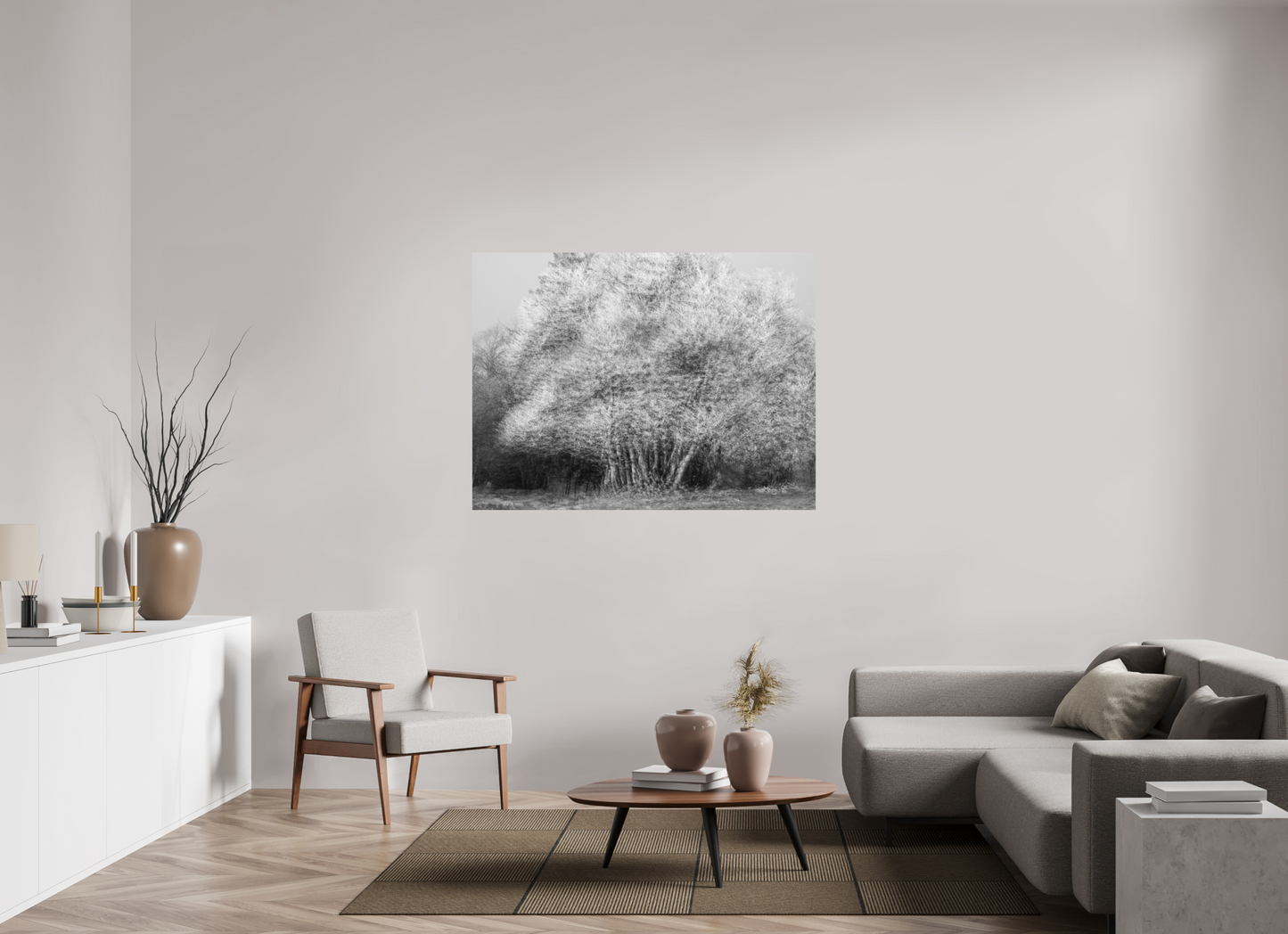 140 x 105 cm, Impression directe couleur ou noir et blanc sur plaque d'aluminium (Solidité-Durabilité) Clones