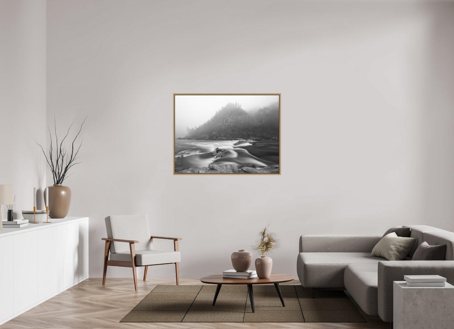 120 x 90 cm, 9- Impression sur forex + encadrement caisse américaine Winter #10 - Hiver #10