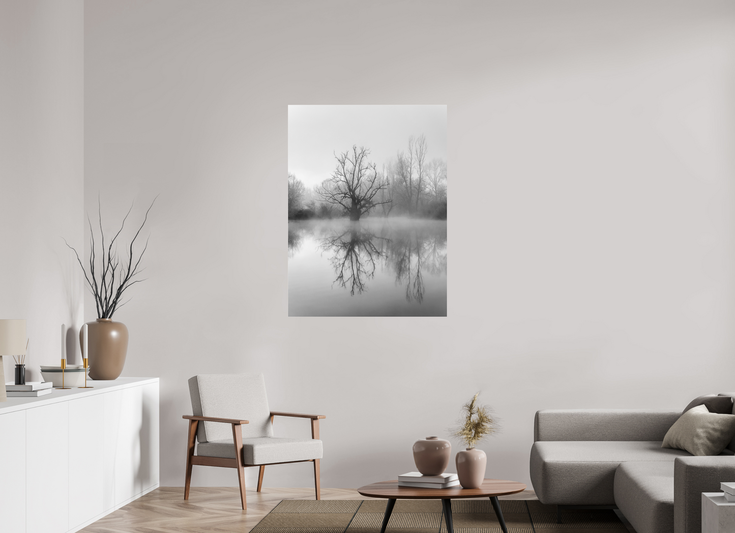 90 x 120 cm, Tirage noir et blanc sur plaque alu, avec une protection en plexiglass (durabilité-profondeur) Reflet