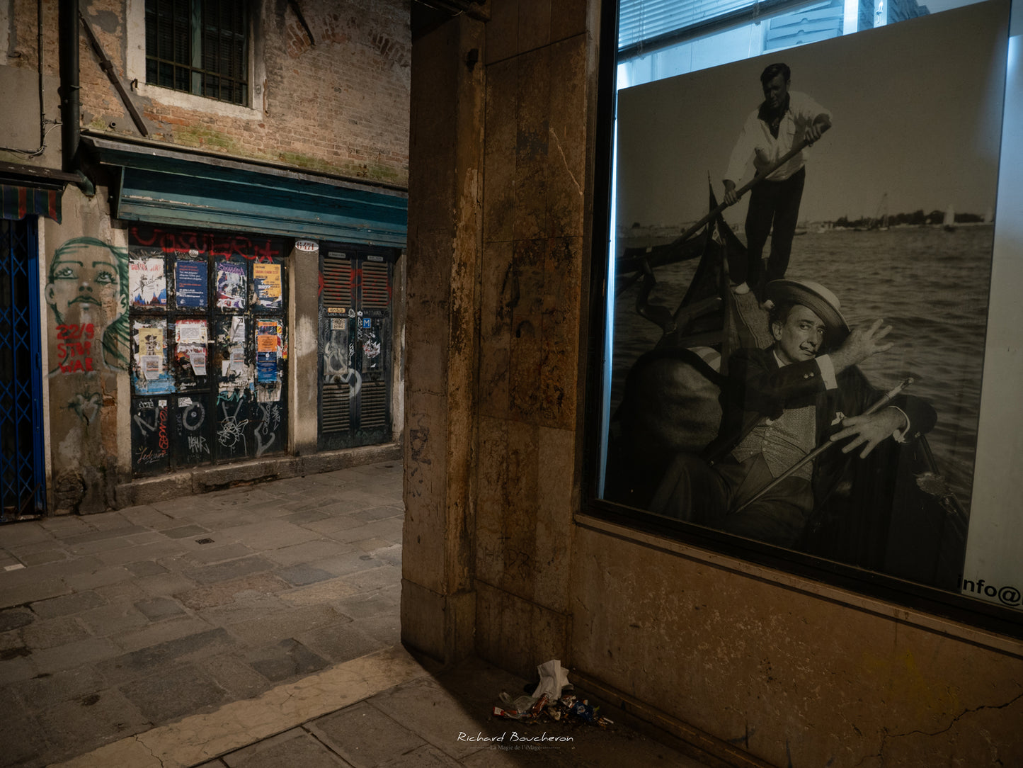 "Venice Between Shadow and Memory: Urban Art and Timeless Gondola"