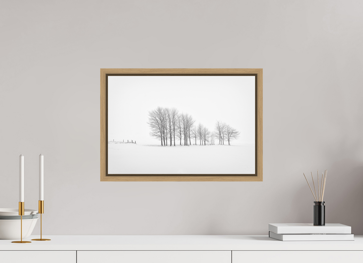 45 x 30 cm, 9- Impression sur forex + encadrement caisse américaine Winter #4 - Hiver #4