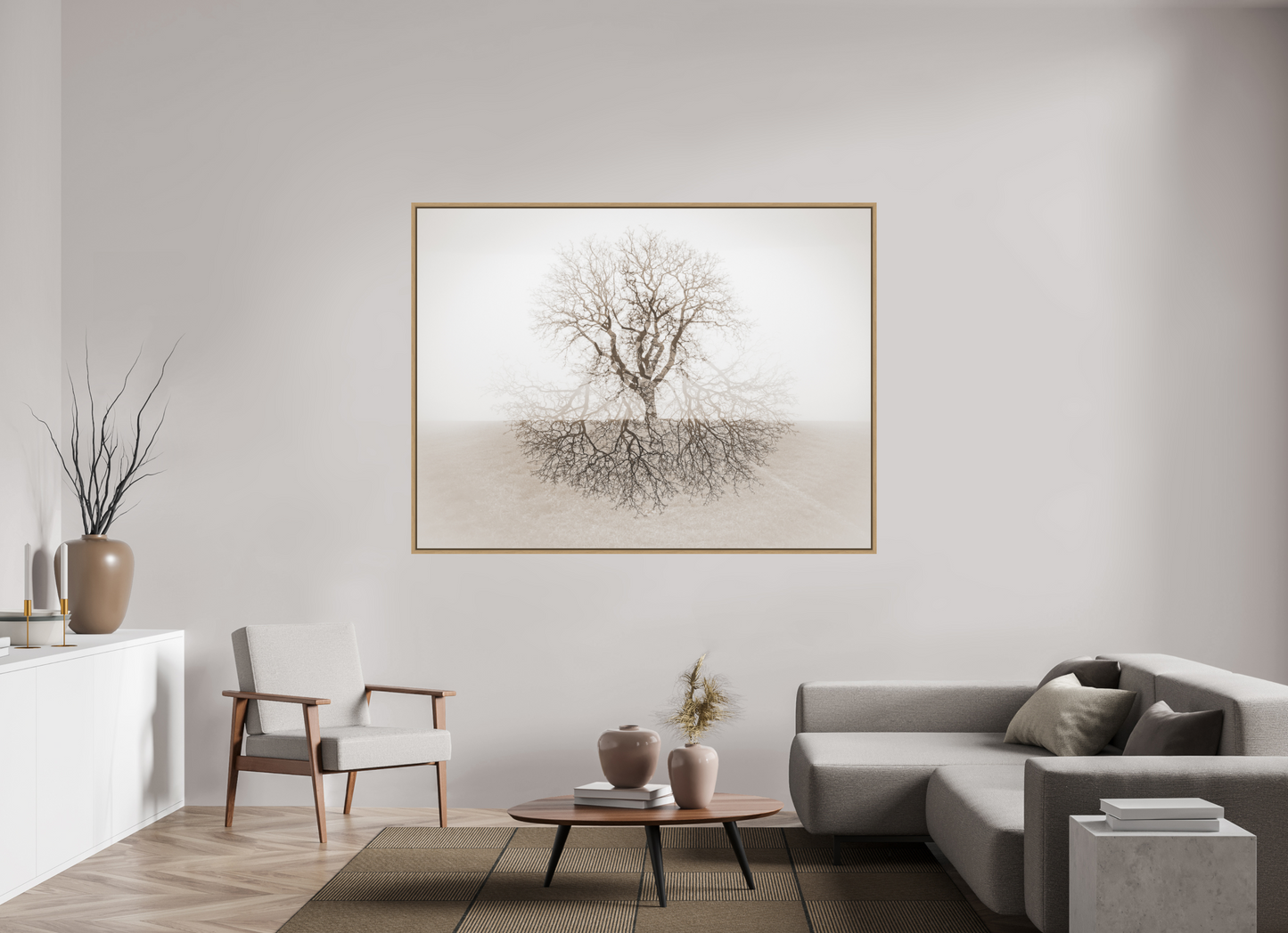 180 x 135 cm, Impression sur support rigide (Forex) avec cadre élégant type “caisse américaine” Jumeaux