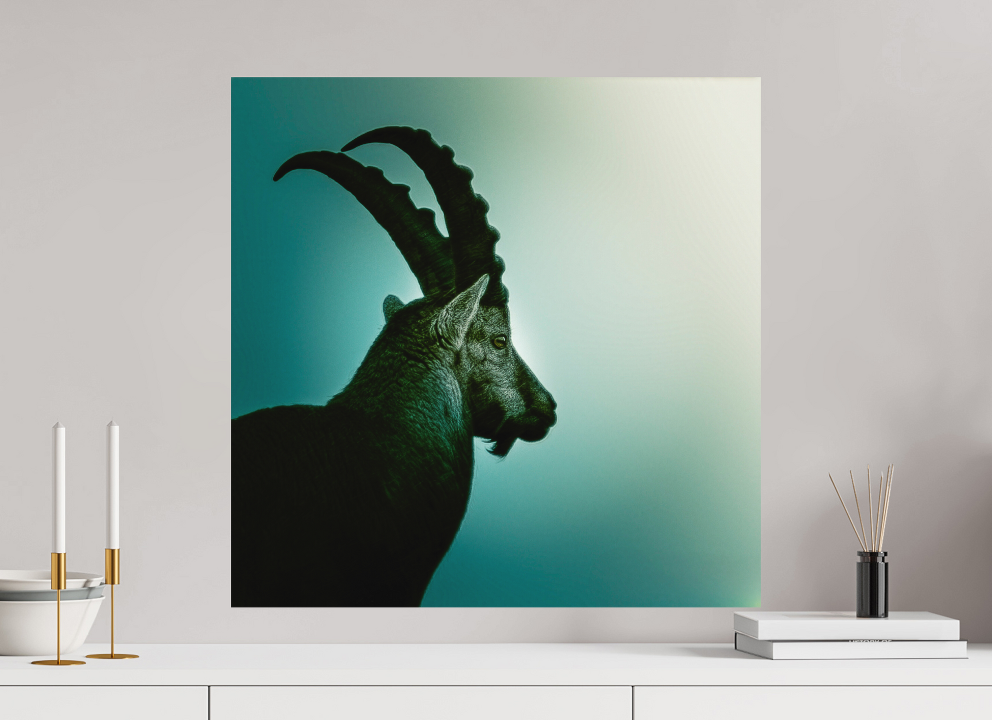 60 x 60 cm, 6- Impression directe couleur ou noir et blanc sur Alu Dibond + système de fixation Animal #2