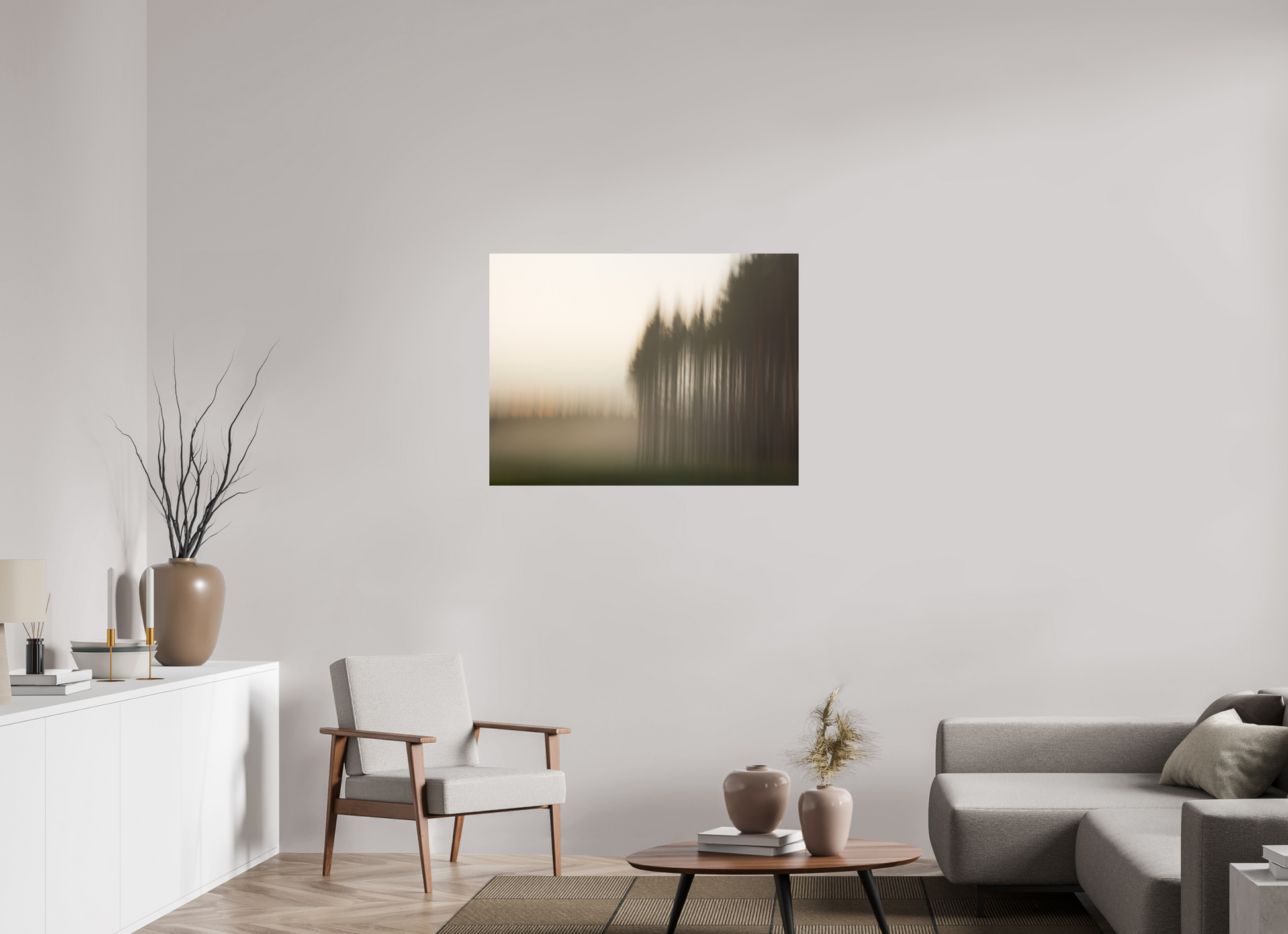 100 x 75 cm, Impression directe couleur ou noir et blanc sur plaque d'aluminium (Solidité-Durabilité) L'orée du bois