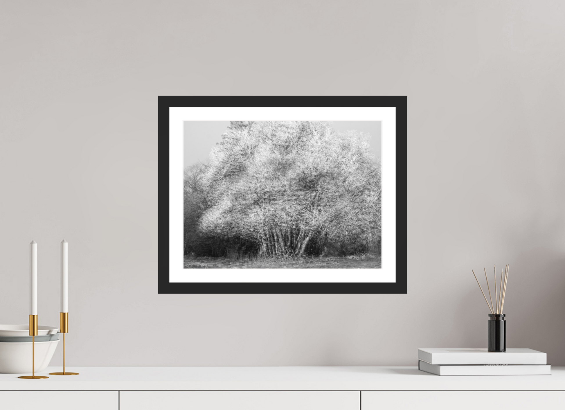 40 x 30 cm, 4- Tirage noir et blanc papier baryté + p.p + cadre Dreamlike vision #15 - Vision onirique #15