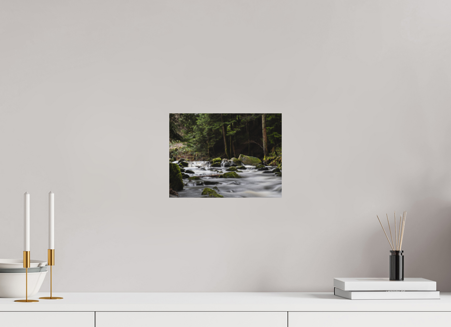 28 x 21 cm, 6- Impression directe couleur ou noir et blanc sur Alu Dibond + système de fixation Waterfall #4 - Cascade #4