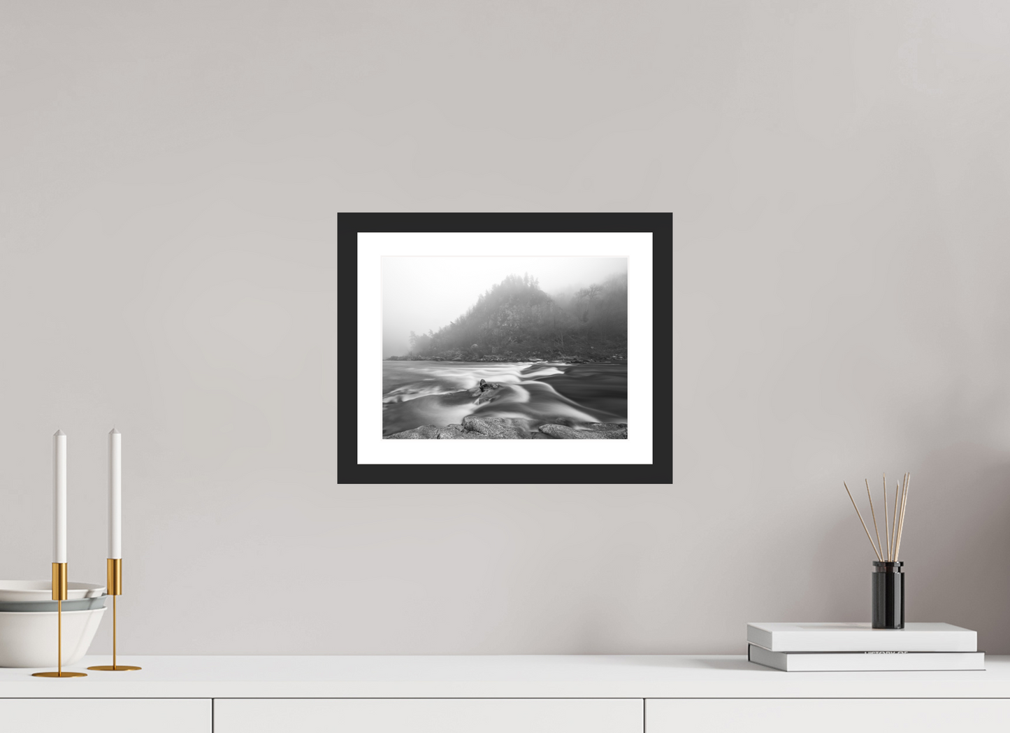 28 x 21 cm, 4- Tirage noir et blanc papier baryté + p.p + cadre Winter #10 - Hiver #10