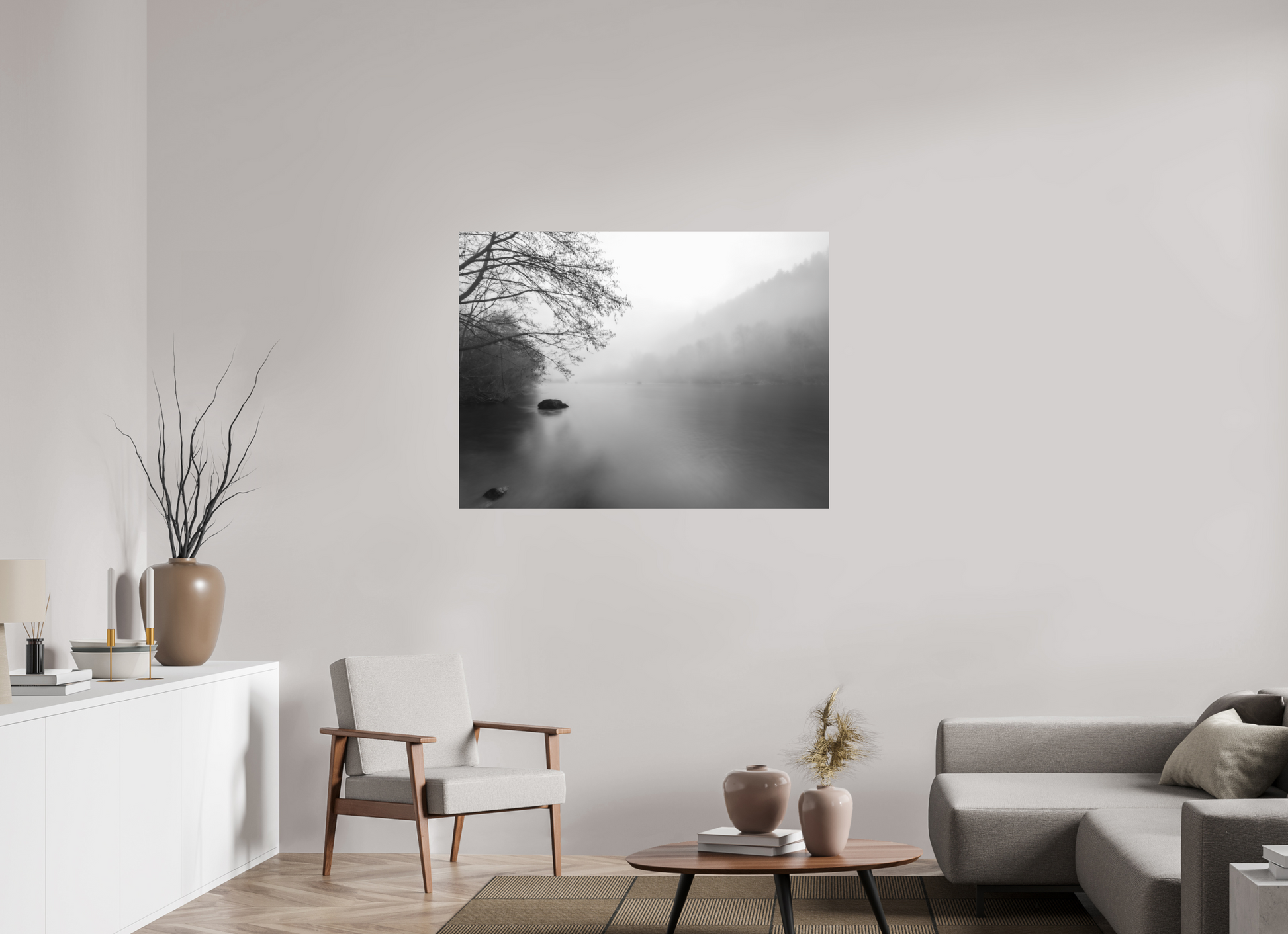 120 x 90 cm, 2- Tirage papier mat noir et blanc Winter #12 - Hiver #12 Poster Photo Hivernale | Décoration Murale Naturedescription