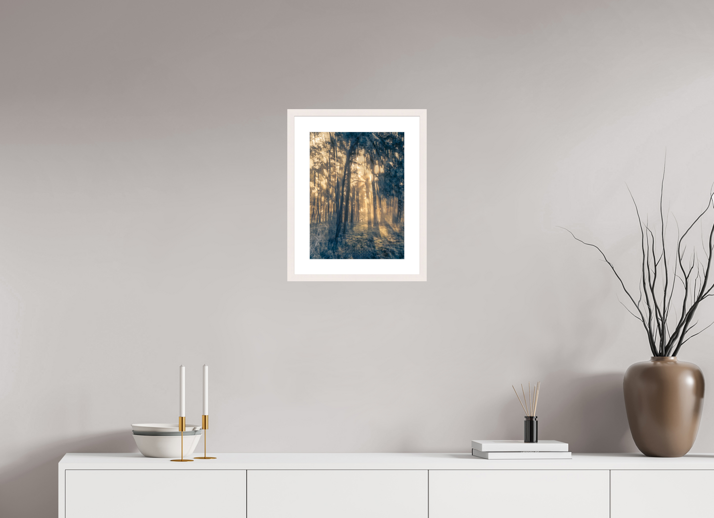 30 x 40 cm, Tirage Fine Art 30×40 cm — Passe-partout — Cadre Mystérieuse lumière