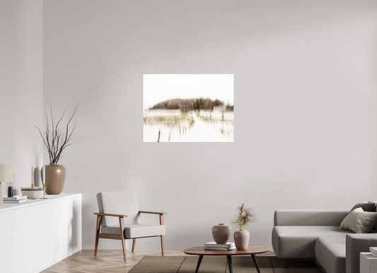 100 x 75 cm, Impression directe couleur ou noir et blanc sur plaque d'aluminium (Solidité-Durabilité) Envie d'hiver