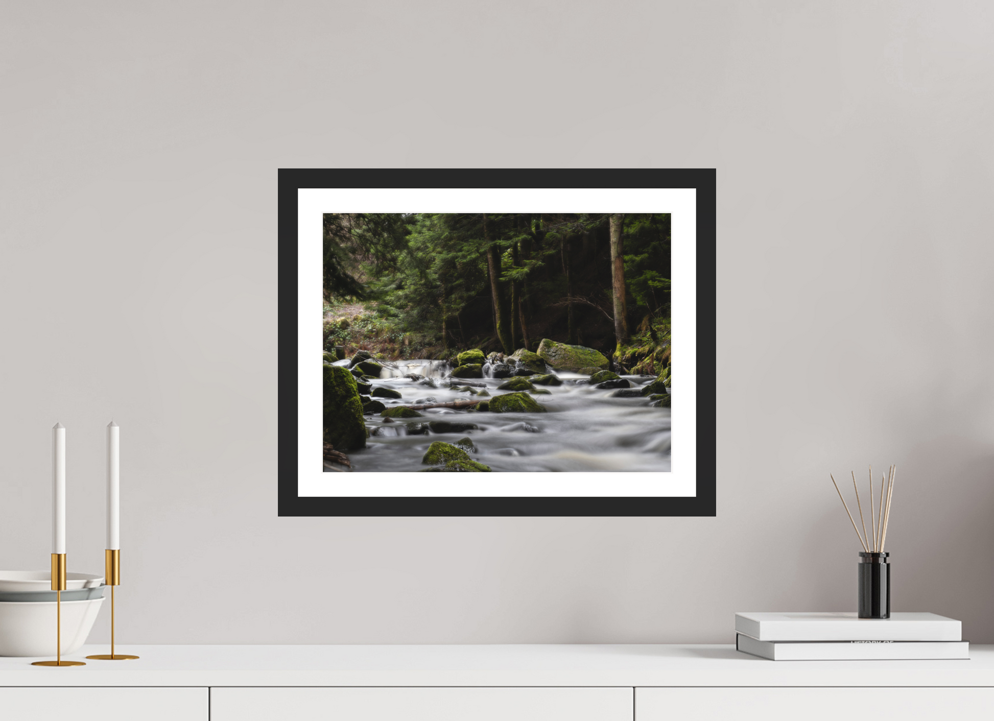 40 x 30 cm, 3- Tirage couleur + p.p + cadre Waterfall #4 - Cascade #4