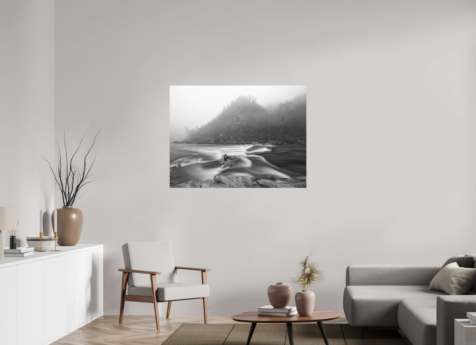 120 x 90 cm, 2- Tirage papier mat noir et blanc Winter #10 - Hiver #10 Poster Photo Artistique pour Décoration Murale