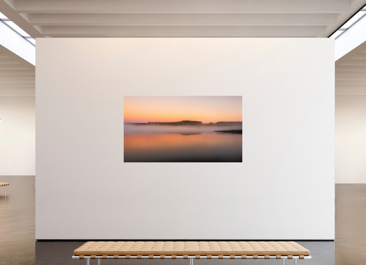 208 x 117 cm, Tirage couleur sur support solide en aluminium, recouvert d’une protection transparente (plexiglas). Orangé du matin Photo Artistique pour Décoration Murale