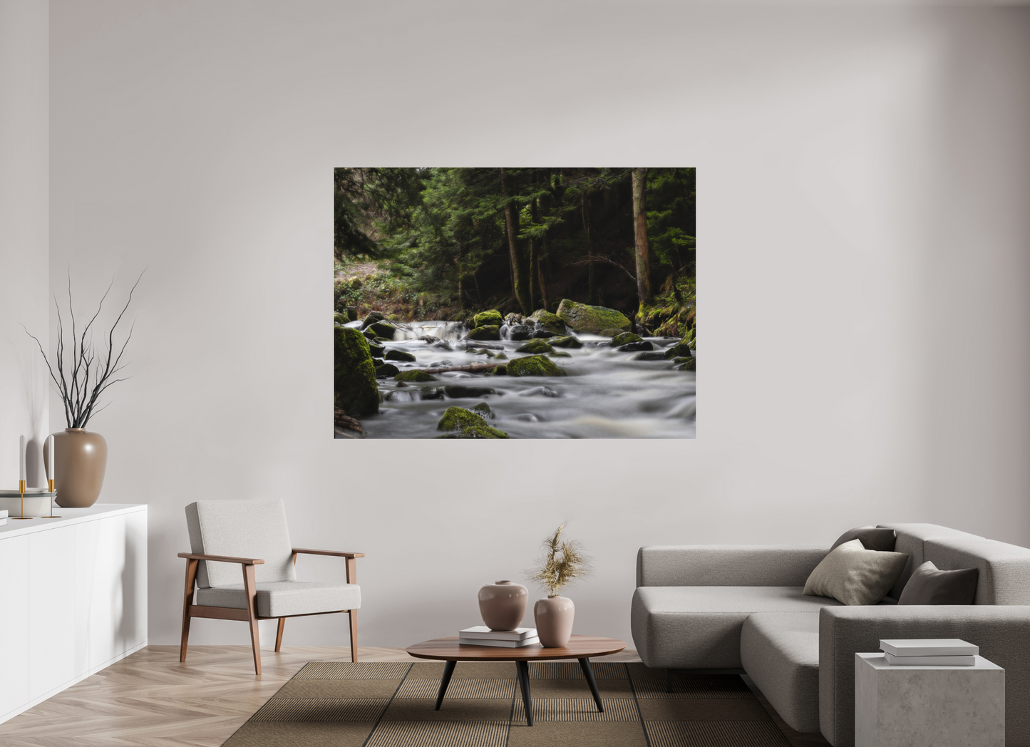 180 x 135 cm, Impression directe couleur ou noir et blanc sur plaque d'aluminium (Solidité-Durabilité) Retour aux sources-La Semène-Rhône Alpes-France