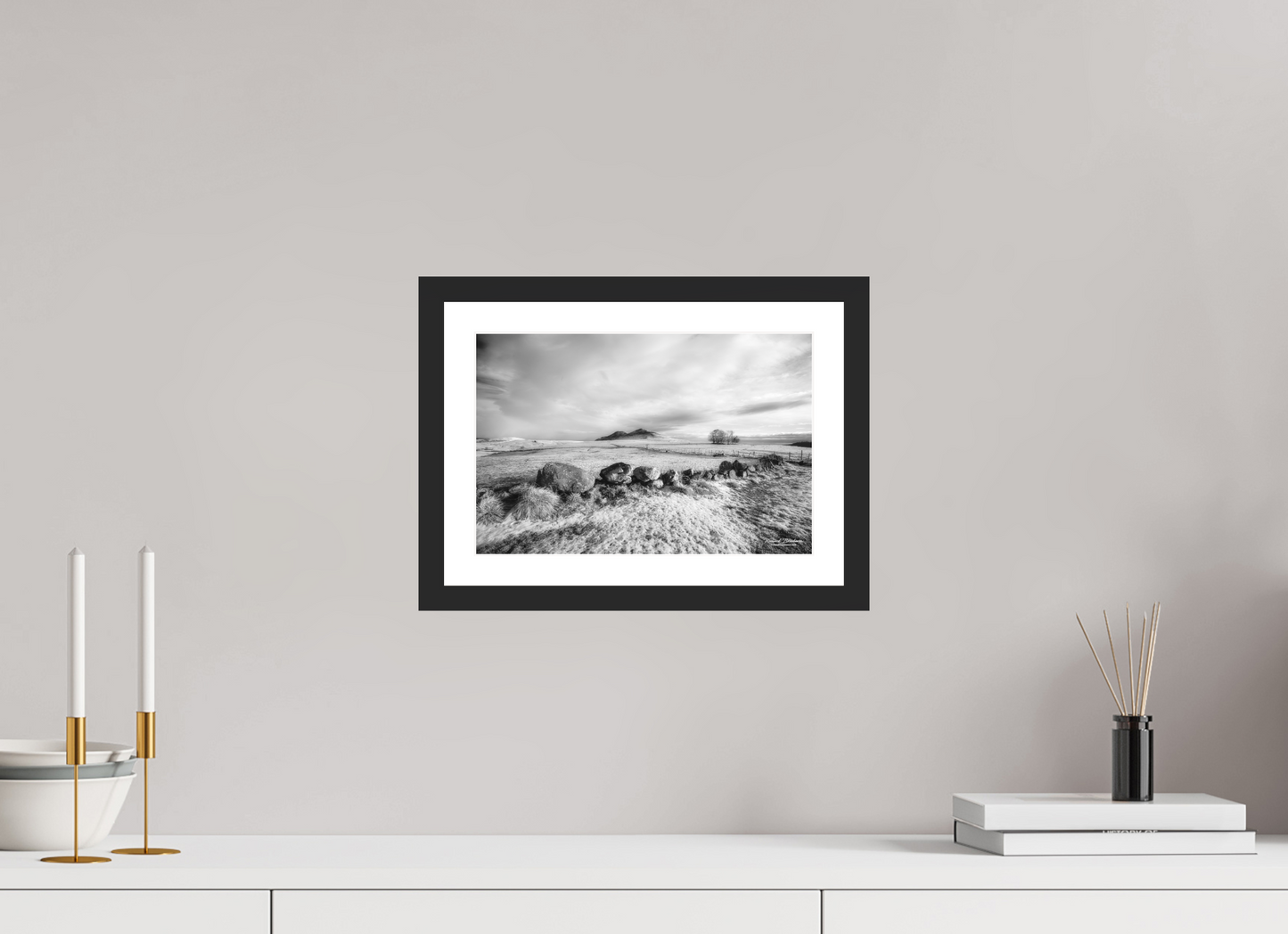 30 x 20 cm, 4- Tirage noir et blanc papier baryté + p.p + cadre Winter #2 - Hiver #2