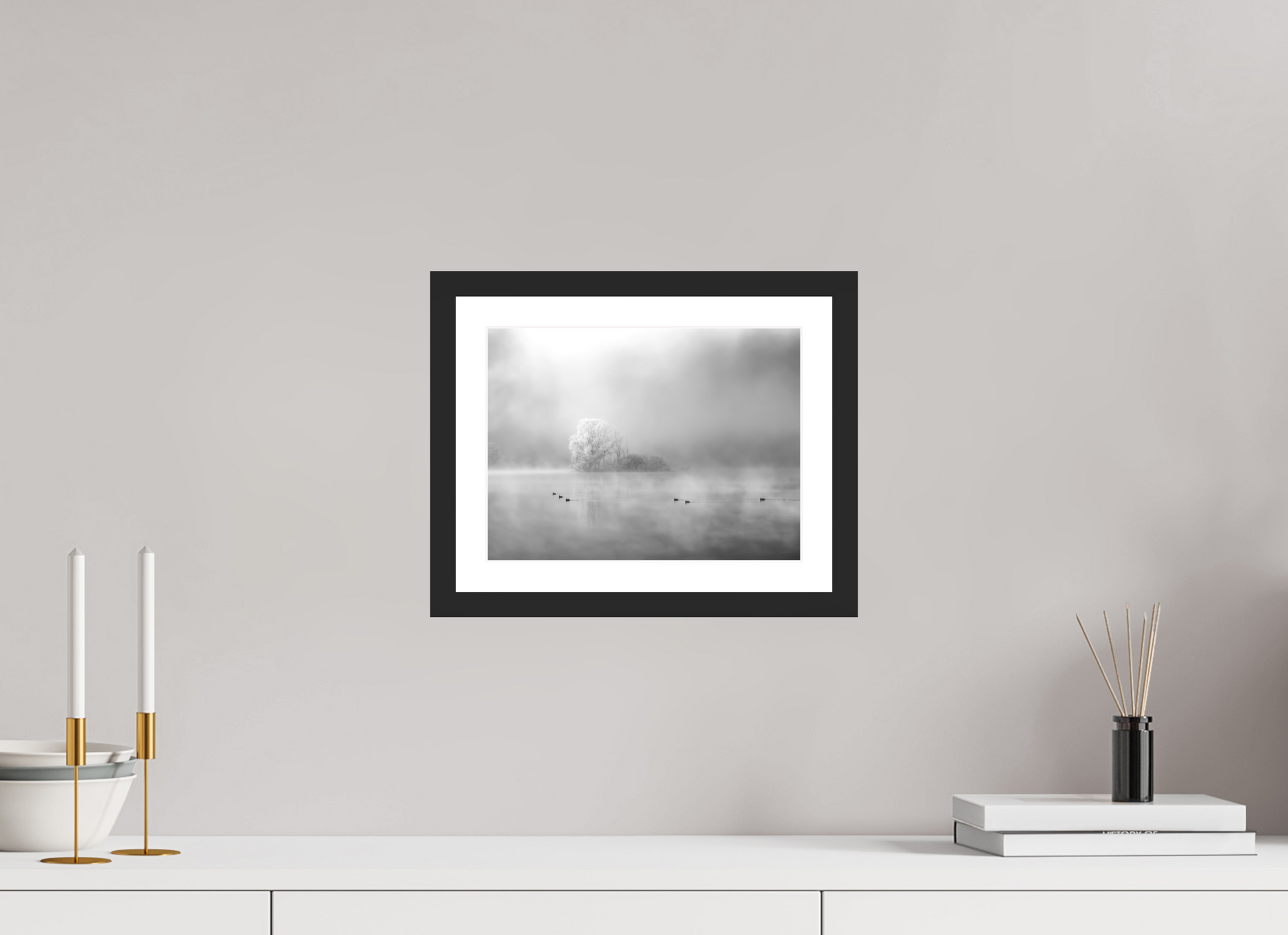 28 x 21 cm, 4- Tirage noir et blanc papier baryté + p.p + cadre Winter #11 - Hiver #11