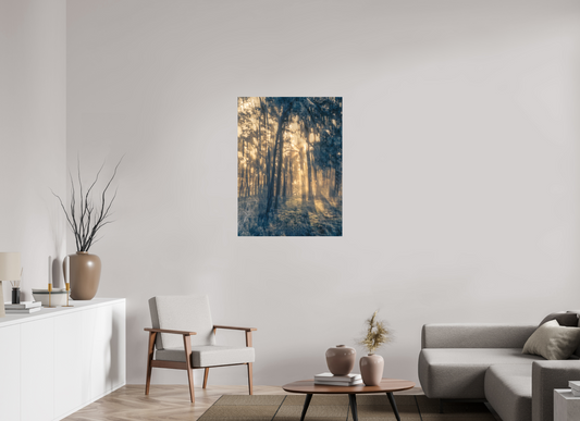 75 x 100 cm, Impression directe couleur ou noir et blanc sur plaque d'aluminium (Solidité-Durabilité) Mystérieuse lumière