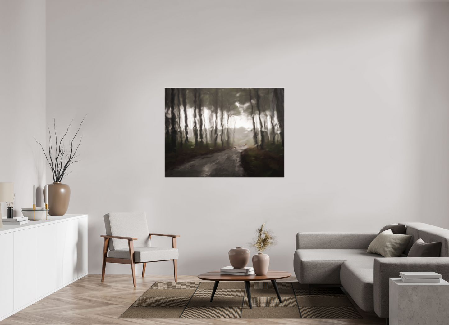 140 x 105 cm, Impression directe couleur ou noir et blanc sur plaque d'aluminium (Solidité-Durabilité) A travers les gouttes