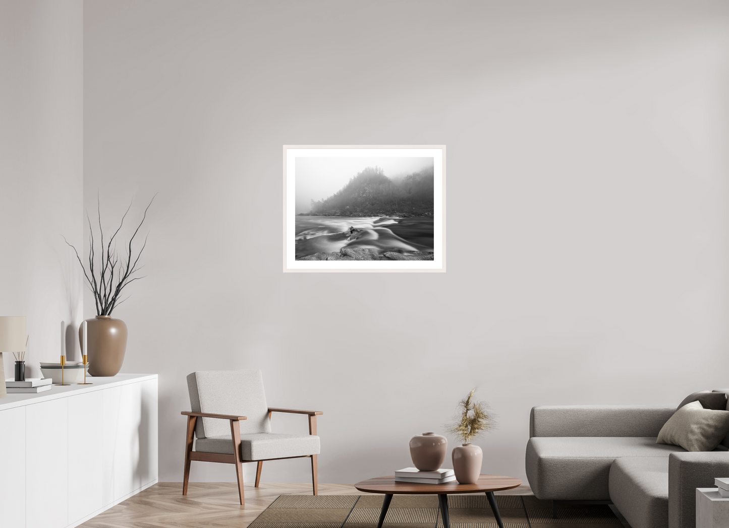 80 x 60 cm, Tirage Fine Art 30×40 cm — Passe-partout — Cadre Mouvance Photo Artistique pour Décoration Murale