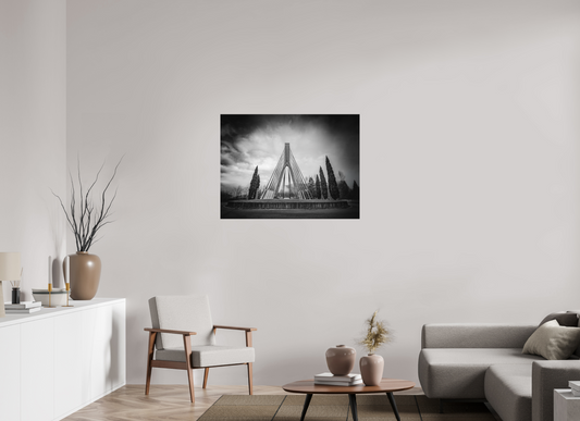 100 x 75 cm, Impression directe couleur ou noir et blanc sur plaque d'aluminium (Solidité-Durabilité) Verticalité Photographie d'architecture fine art en noir et blanc