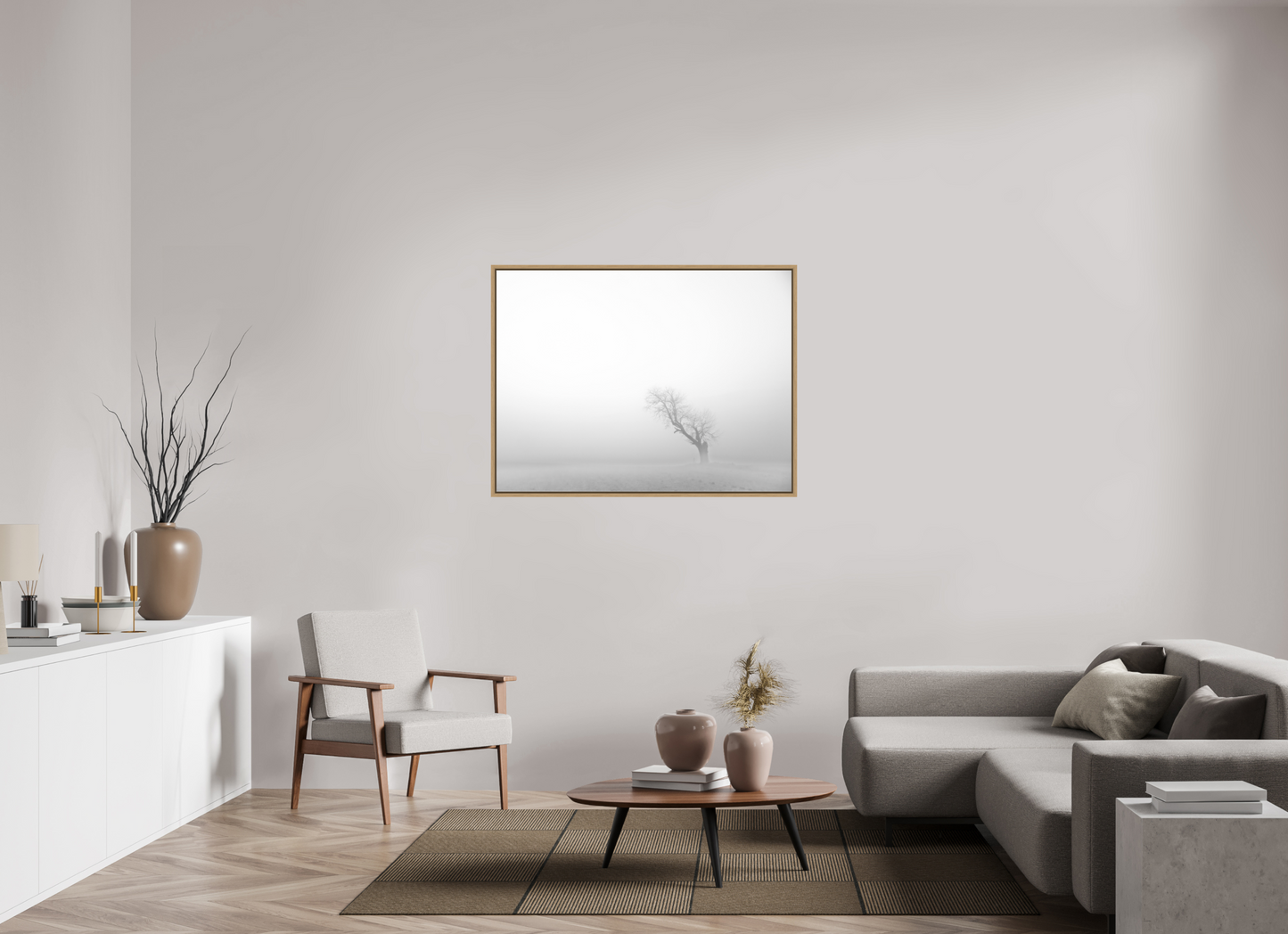 120 x 90 cm, 9- Impression sur forex + encadrement caisse américaine Winter #7 - Hiver #7