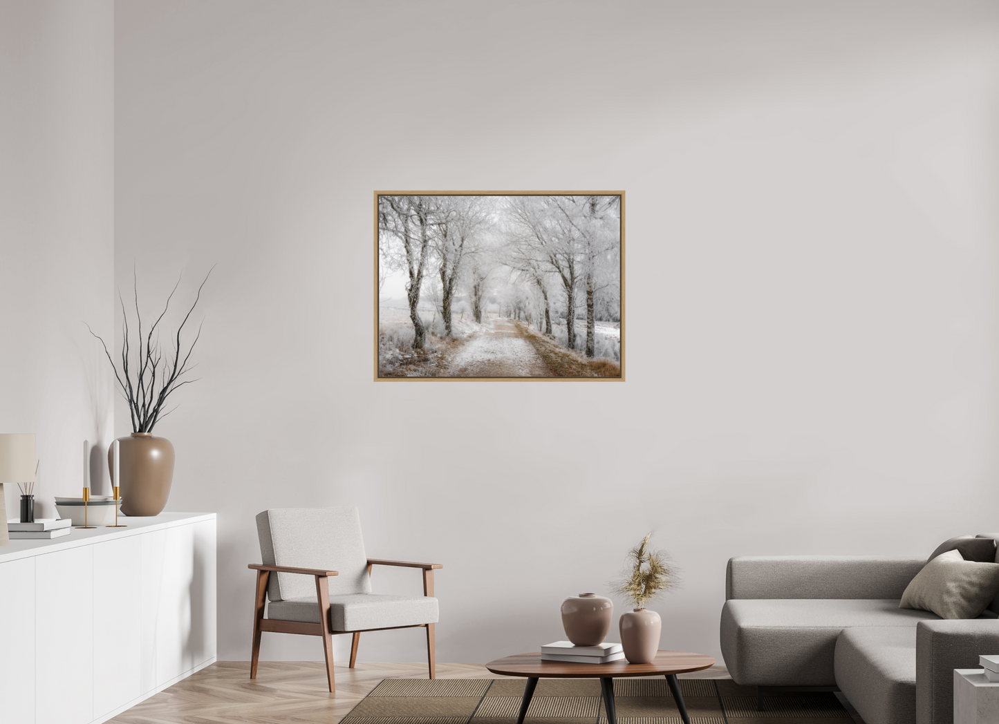 100 x 75 cm, Impression sur support rigide (Forex) avec cadre élégant type “caisse américaine” Tout là-bas