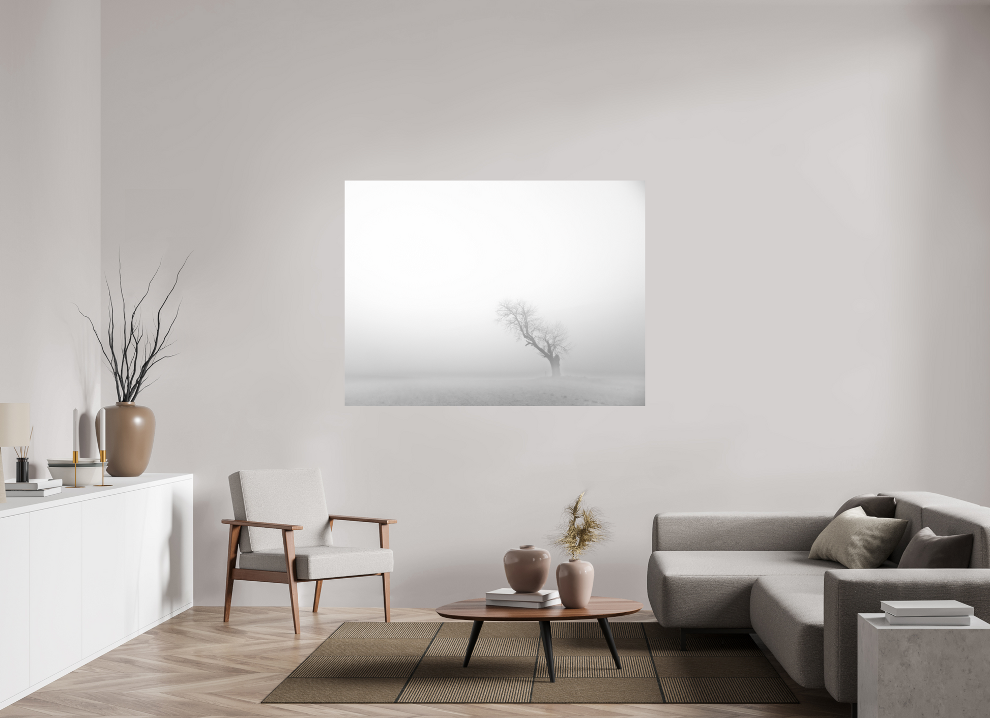 160 x 120 cm, 2- Tirage papier mat noir et blanc Winter #7 - Hiver #7 Poster Photo Artistique pour Décoration Murale