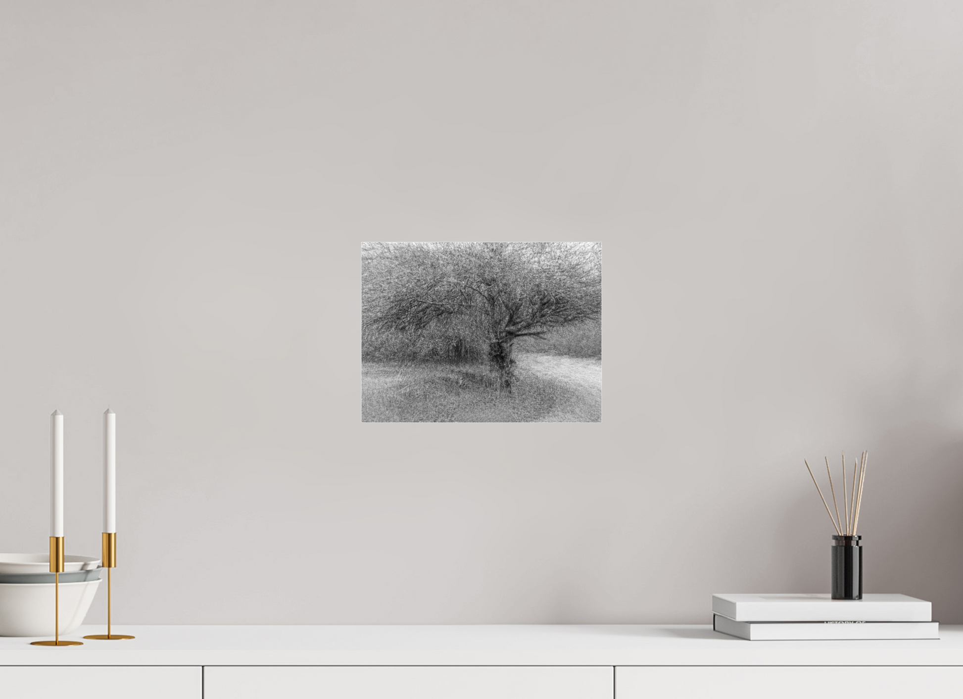 28 x 21 cm, 8- Tirage noir et blanc collé sur Alu Dibond + plexiglass + système de fixation Dreamlike vision #13 - Vision onirique #13