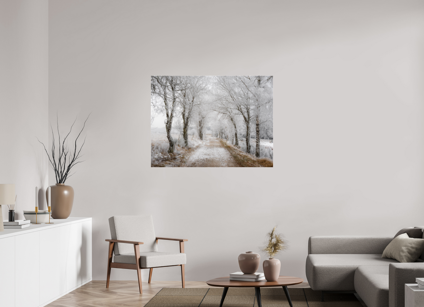 120 x 90 cm, Tirage couleur sur support solide en aluminium, recouvert d’une protection transparente (plexiglas). Tout là-bas
