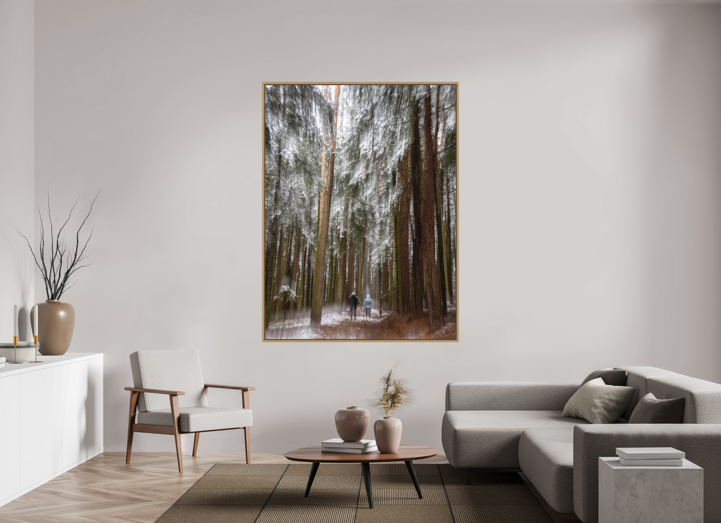 135 x 180 cm, Impression sur support rigide (Forex) avec cadre élégant type “caisse américaine” Si peu de choses