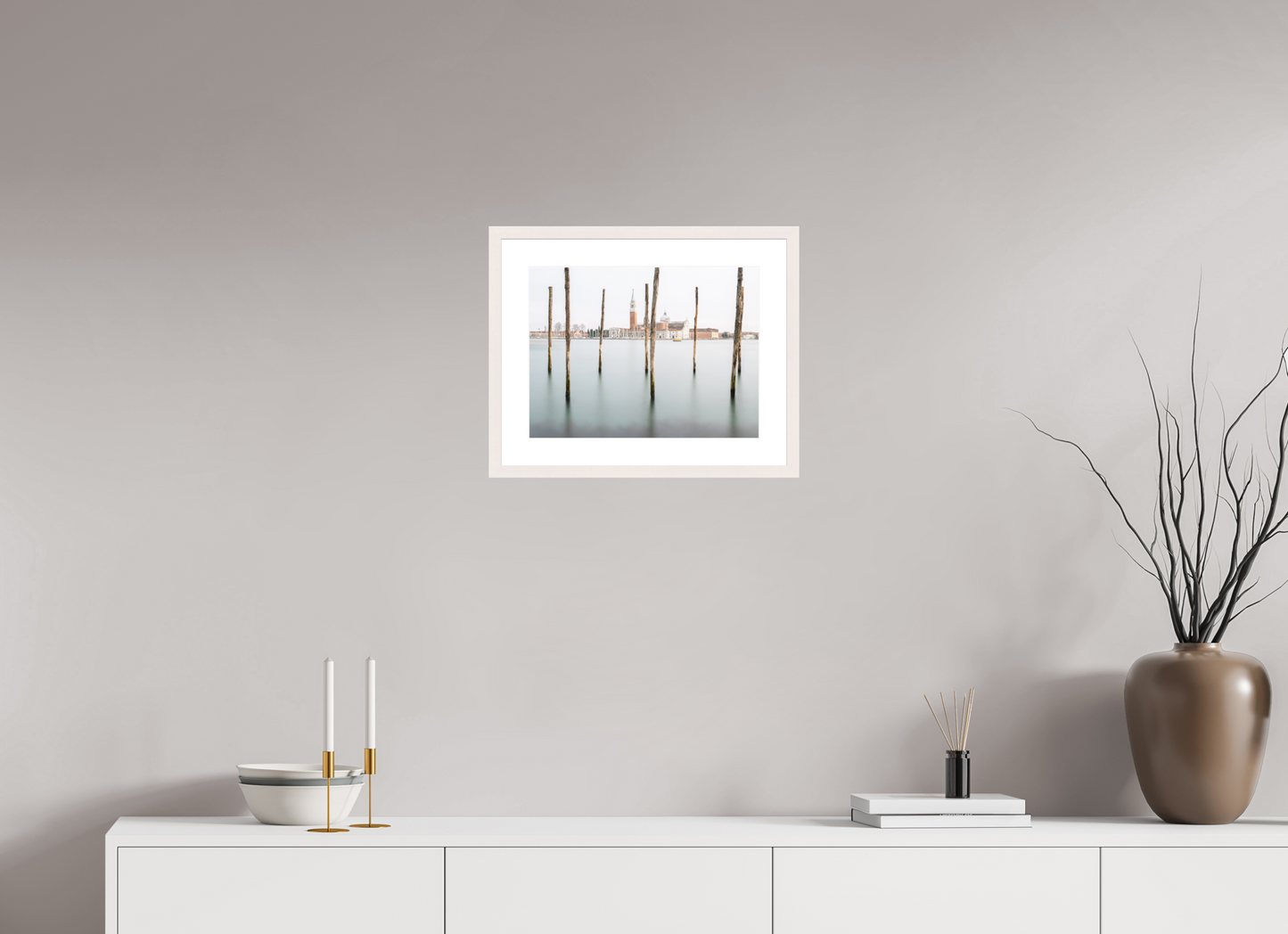 40 x 30 cm, Tirage Fine Art 30×40 cm — Passe-partout — Cadre San Giorgio Maggiore au lever du jour