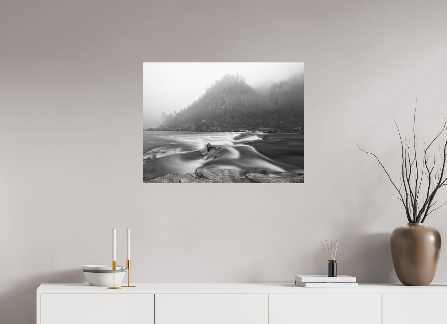 80 x 60 cm, 2- Tirage papier mat noir et blanc Winter #10 - Hiver #10
