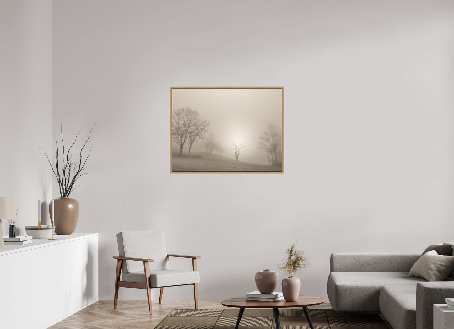 100 x 75 cm, Impression sur support rigide (Forex) avec cadre élégant type “caisse américaine” L'ancêtre