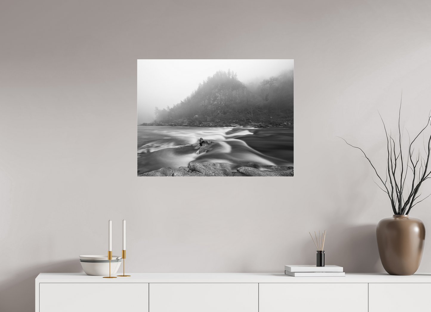 80 x 60 cm, Tirage noir et blanc sur plaque alu, avec une protection en plexiglass (durabilité-profondeur) Mouvance Photo Artistique pour Décoration Murale