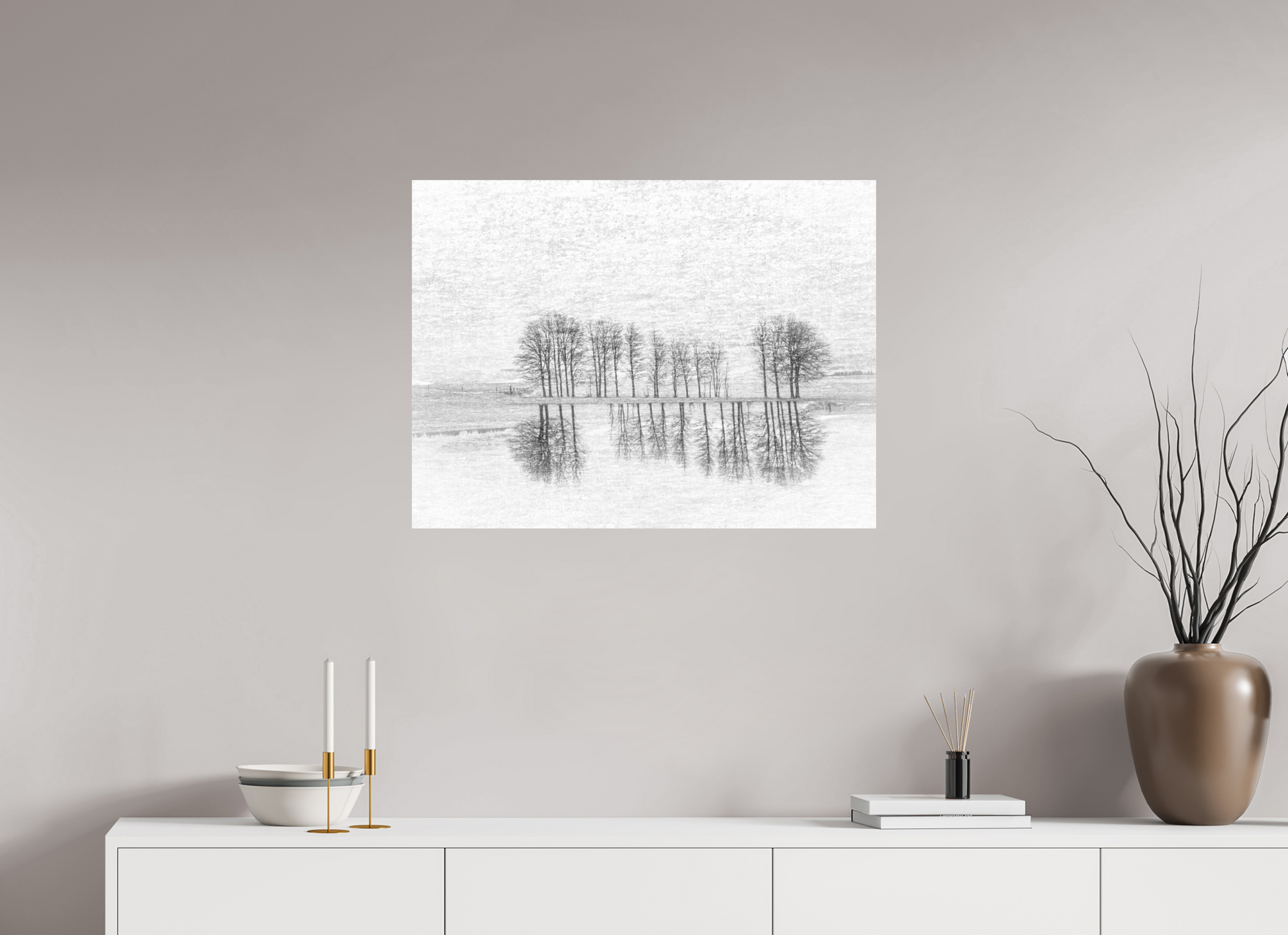 80 x 60 cm, 2- Tirage papier mat noir et blanc Dreamlike vision #5 - Vision onirique #5
