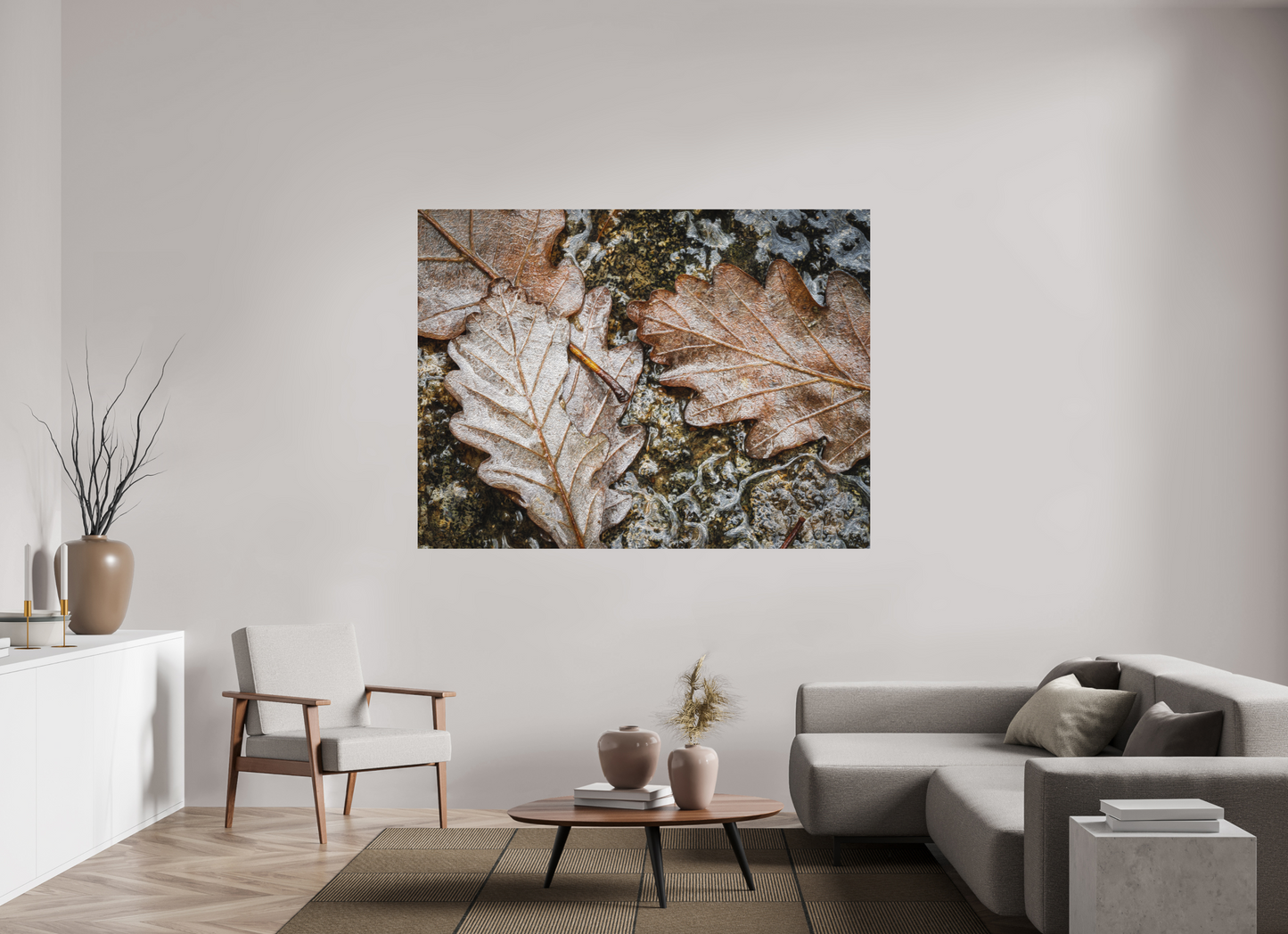 180 x 135 cm, Impression directe couleur ou noir et blanc sur plaque d'aluminium (Solidité-Durabilité) Texture d'automne