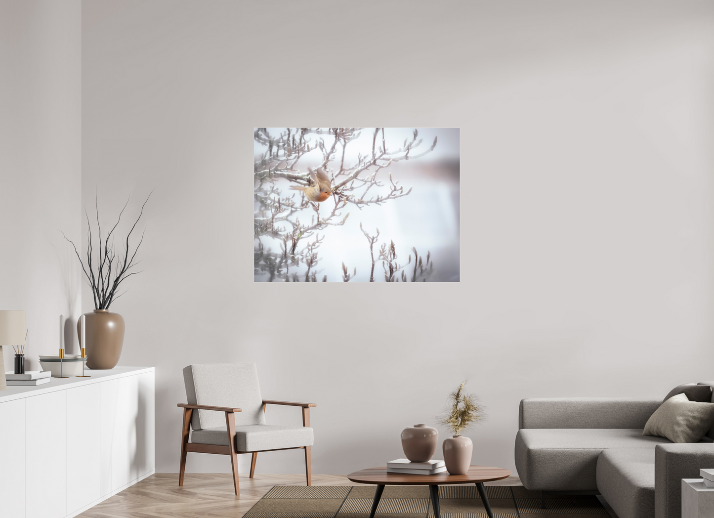 120 x 90 cm, Tirage couleur sur support solide en aluminium, recouvert d’une protection transparente (plexiglas). L'envol