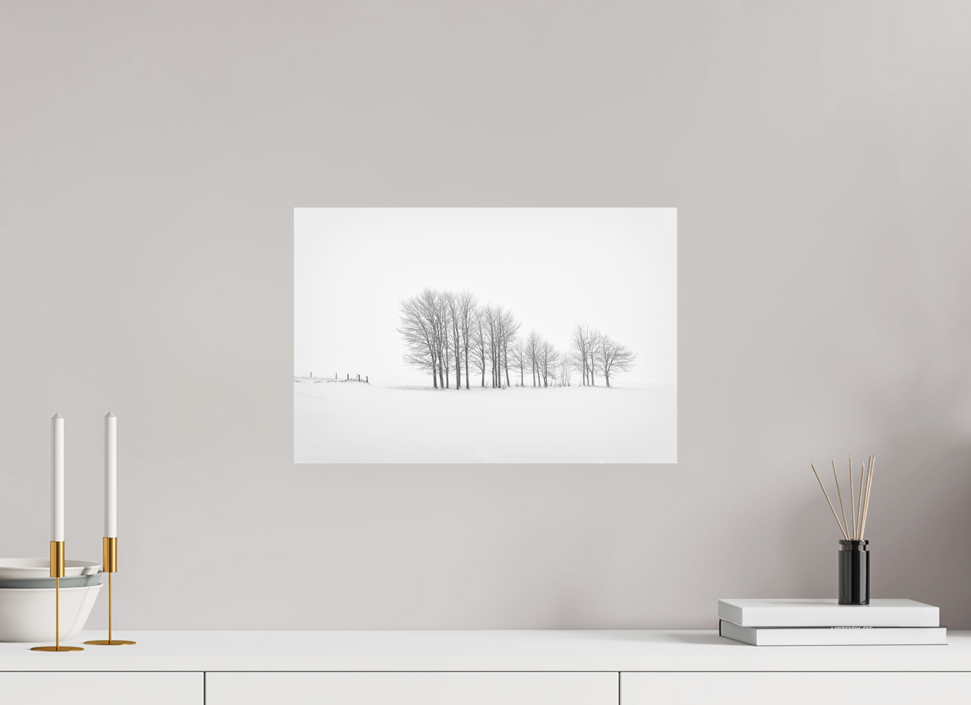 45 x 30 cm, 2- Tirage papier mat noir et blanc Winter #4 - Hiver #4