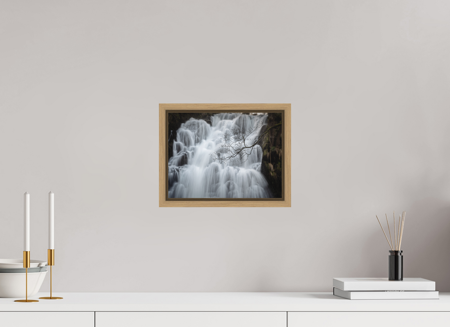 28 x 21 cm, 9- Impression sur forex + encadrement caisse américaine Waterfall #1 - Cascade #1