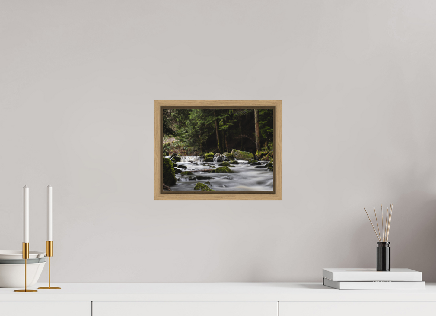 28 x 21 cm, 9- Impression sur forex + encadrement caisse américaine Waterfall #4 - Cascade #4