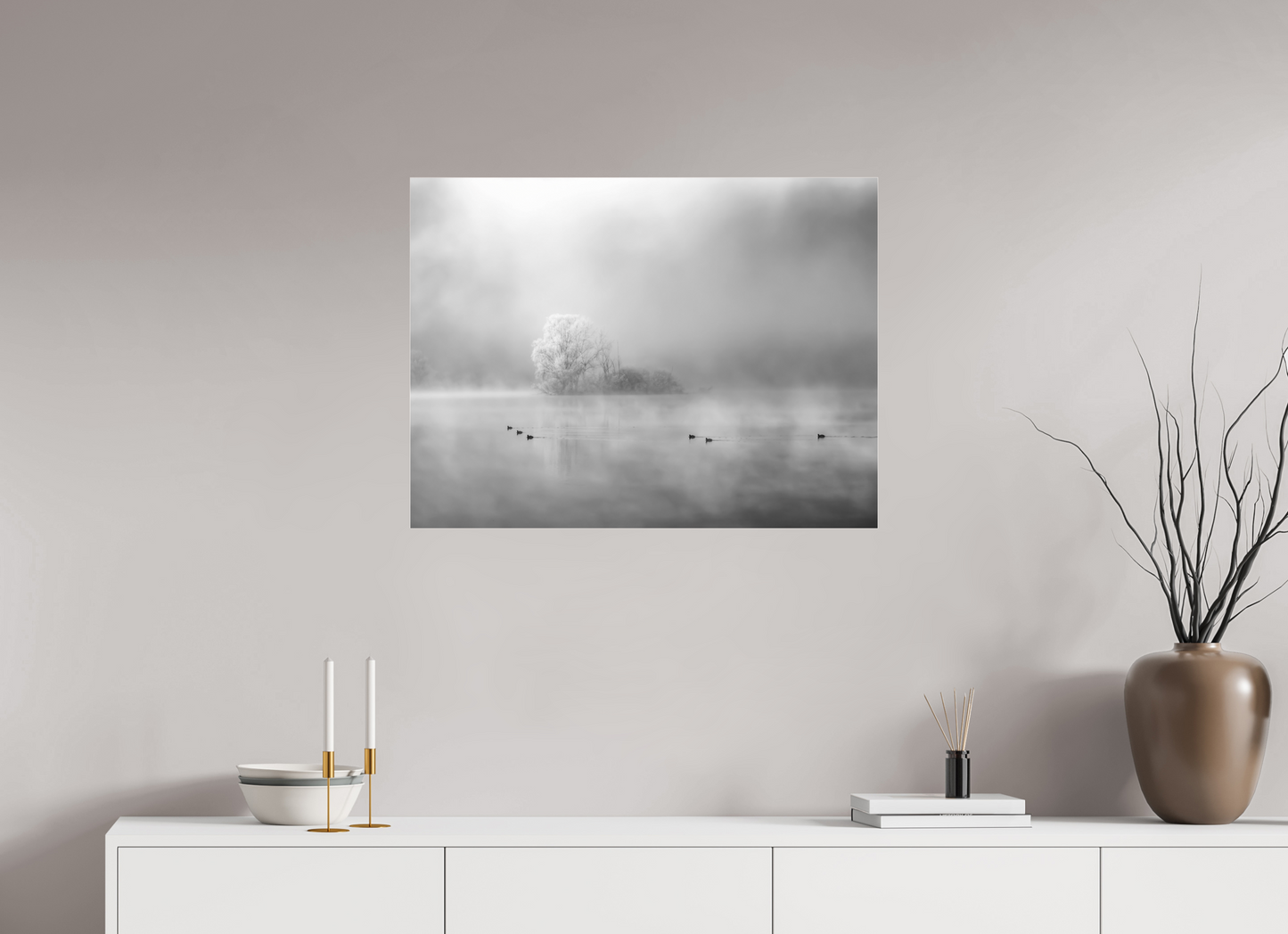 80 x 60 cm, Tirage noir et blanc sur plaque alu, avec une protection en plexiglass (durabilité-profondeur) Il faisait si froid Photo artistique pour décoration murale