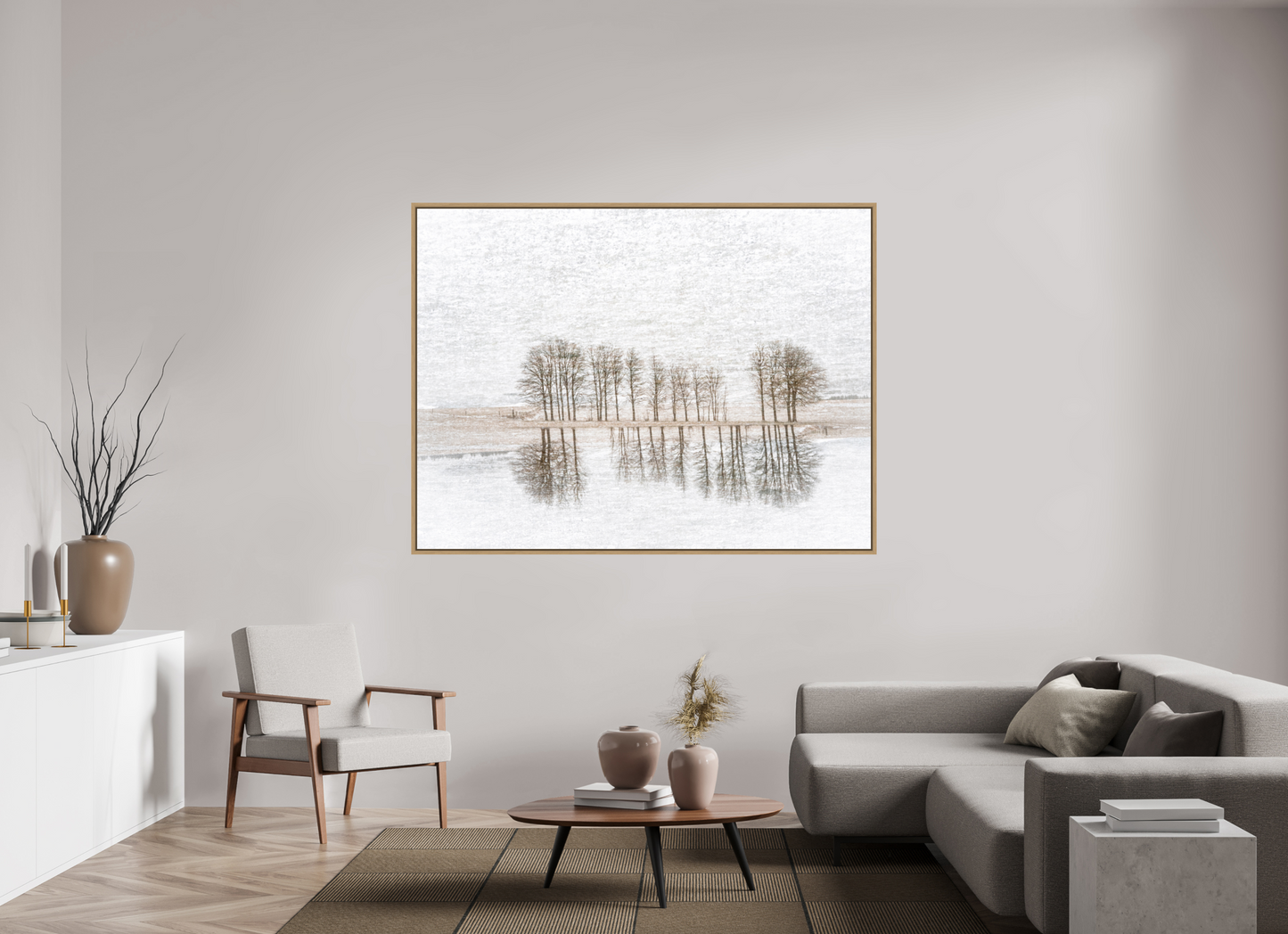 180 x 135 cm, Impression sur support rigide (Forex) avec cadre élégant type “caisse américaine” Renversant